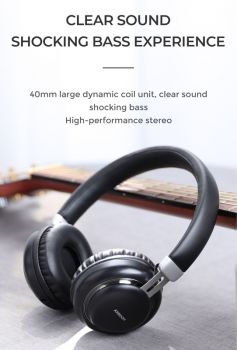 JOYROOM headphones JR-HL1, wireless & wired, BT 5.0, μαύρα - Earphones - Bluetooth