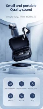 JOYROOM earphones με θήκη φόρτισης JR-TL6, true wireless, λευκά - Earphones - Bluetooth