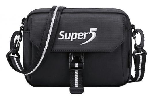 SUPER FIVE τσάντα ώμου K00106-BK, μαύρη - Bags - Wallets