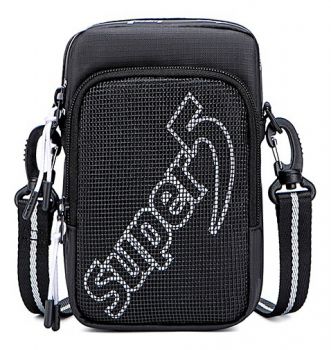 SUPER FIVE τσάντα ώμου K00122-BK, μαύρη - Bags - Wallets