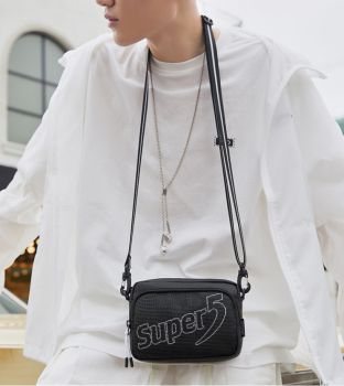 SUPER FIVE τσάντα ώμου K00123-BK, μαύρη - Bags - Wallets