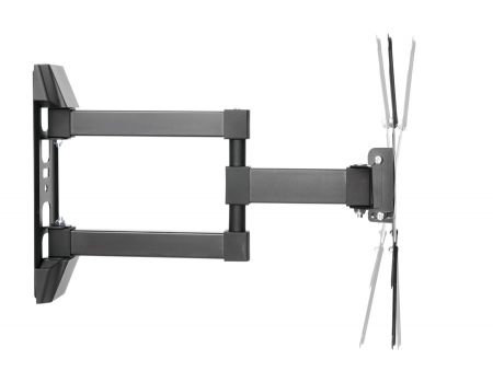 BRATECK Επιτοίχια Βάση Διπλού Βραχίονα KLA27-443 για Monitor 32-55