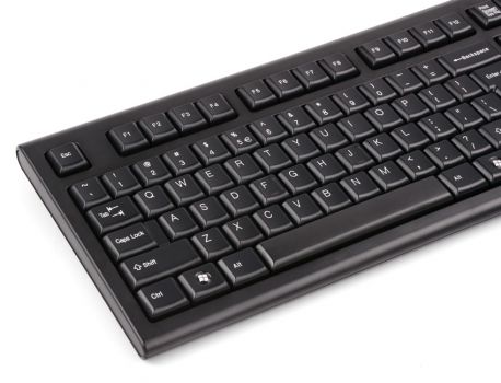 A4TECH ενσύρματο πληκτρολόγιο KR-85, ΕΝ/GR, PS/2, μαύρο - Περιφερειακά PC