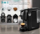 BRUNO καφετιέρα espresso 3 σε 1 BRN-0124, 1450W, 19 bar, μαύρη - Home Bathroome / Items