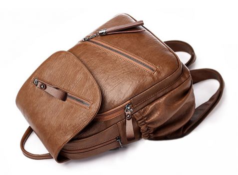 Γυναικεία τσάντα πλάτης LBAG-0004, καφέ - Bags - Wallets