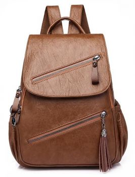 Γυναικεία τσάντα πλάτης LBAG-0004, καφέ - Bags - Wallets