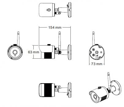 LONGSE IP κάμερα LBH30FK500W, WiFi, 3.6mm, 1/2.5