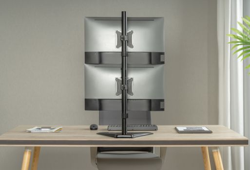 BRATECK βάση γραφείου LDT66-T02V για 2 οθόνες 17