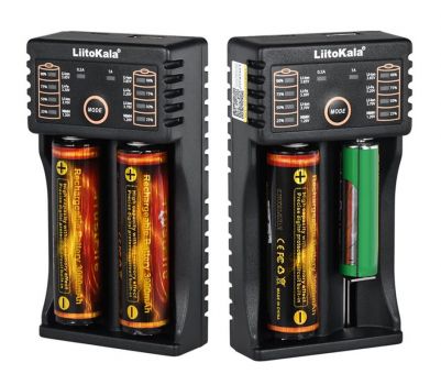 LIITOKALA φορτιστής LII-202 για μπαταρίες NiMH/CD, Li-Ion, IMR, 2 slots - Alkaline / Rechargeable batteries