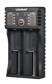 LIITOKALA φορτιστής LII-202 για μπαταρίες NiMH/CD, Li-Ion, IMR, 2 slots - Alkaline / Rechargeable batteries