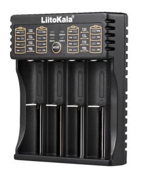 LIITOKALA φορτιστής LII-402 για μπαταρίες NiMH/CD, Li-Ion, IMR, 4 slots - Alkaline / Rechargeable batteries