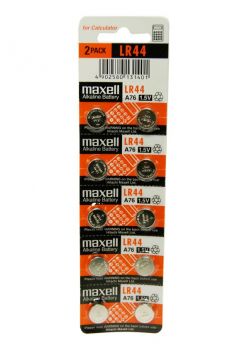 MAXELL αλκαλικές μπαταρίες ρολογιού LR44, 1.5V, 10τμχ - Alkaline / Rechargeable batteries