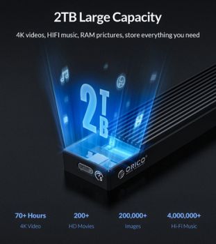 ORICO θήκη για Μ.2 B key SSD M2PF-C3, USB 3.1, 5Gbps, έως 2TB, μαύρο - Περιφερειακά PC