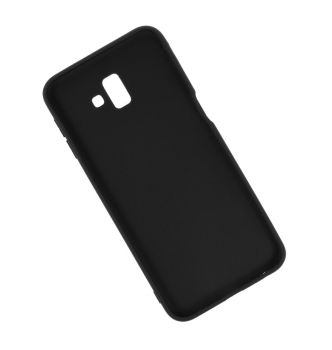 POWERTECH Θήκη Silicon Velvet MOB-1128 για Samsung J6 Plus 2018, μαύρη - Mobile cases