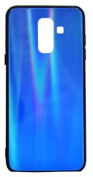 POWERTECH Θήκη Aurora Glass για Samsung A6 Plus 2018, σκούρο μπλέ - Mobile cases