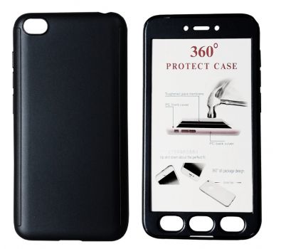 POWERTECH Θήκη Body 360° με Tempered Glass για Xiaomi Redmi Go, μαύρη - Mobile cases