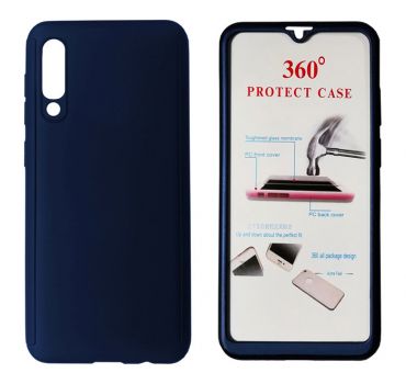 POWERTECH Θήκη Body 360° με Tempered Glass για Samsung A50, μπλε - Mobile cases