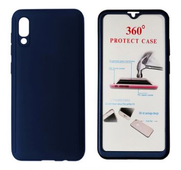 POWERTECH Θήκη Body 360° με Tempered Glass για Samsung A70, μπλε - Mobile cases