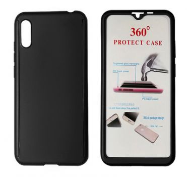POWERTECH Θήκη Body 360° Tempered Glass, Huawei Y5 2019/Honor 8S, μαύρη - Mobile cases