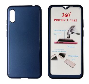 POWERTECH Θήκη Body 360° Tempered Glass, Huawei Y5 2019/Honor 8S, μπλε - Mobile cases