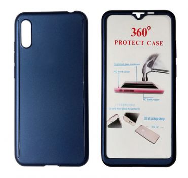 POWERTECH Θήκη Body 360° Tempered Glass, Huawei Y5 2019/Honor 8S, μπλε - Mobile cases
