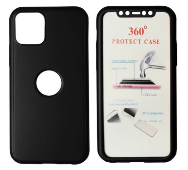 POWERTECH Θήκη Body 360° με Tempered Glass για iPhone 11 Pro, μαύρη - Mobile cases