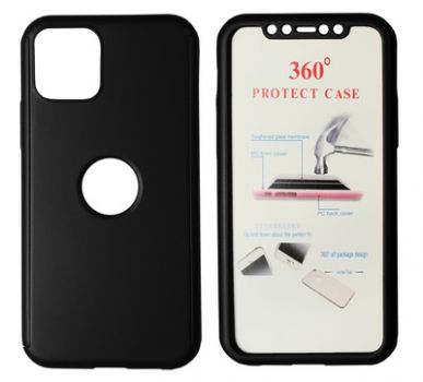 POWERTECH Θήκη Body 360° με Tempered Glass για iPhone 11 Pro, μαύρη - Mobile cases