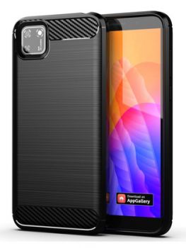 POWERTECH Θήκη Carbon Flex MOB-1523, Huawei Y5p, μαύρη - Mobile cases