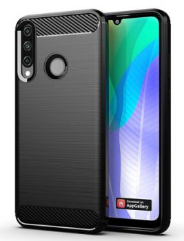POWERTECH Θήκη Carbon Flex MOB-1524, Huawei Y6p, μαύρη - Mobile cases