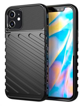 POWERTECH Θήκη Carbon MOB-1558 για  iPhone 12 min, μαύρη - Mobile cases