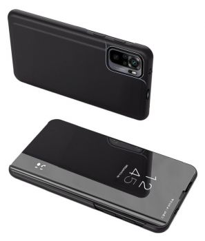 POWERTECH θήκη Clear view MOB-1605, Xiaomi Redmi Note 10/10S, μαύρη - Mobile cases