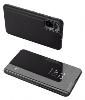 POWERTECH θήκη Clear view MOB-1605, Xiaomi Redmi Note 10/10S, μαύρη - Mobile cases