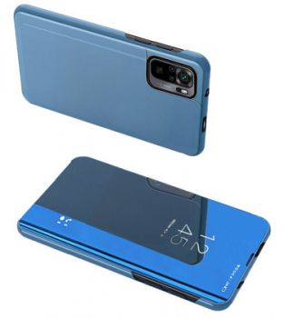 POWERTECH θήκη Clear view MOB-1606, Xiaomi Redmi Note 10/10S, μπλε - Mobile cases