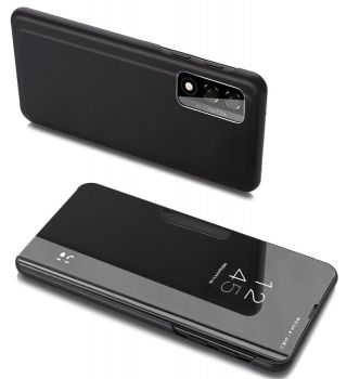 POWERTECH θήκη Clear View MOB-1615 για Realme 7, μαύρη - Mobile cases