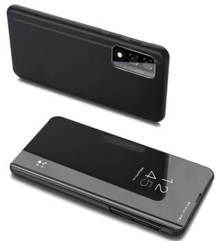 POWERTECH θήκη Clear View MOB-1615 για Realme 7, μαύρη - Mobile cases