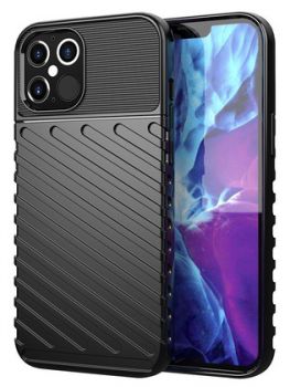 POWERTECH Θήκη Thunder MOB-1636 για iPhone 12 Pro Max, μαύρη - Mobile cases
