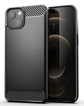 POWERTECH Θήκη Carbon MOB-1658 για iPhone 13, μαύρη - Mobile cases