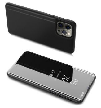 POWERTECH θήκη Clear View MOB-1663 για iPhone 13 Pro Max, μαύρη - Mobile cases