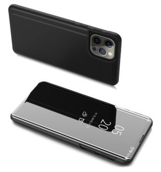 POWERTECH θήκη Clear View MOB-1663 για iPhone 13 Pro Max, μαύρη - Mobile cases