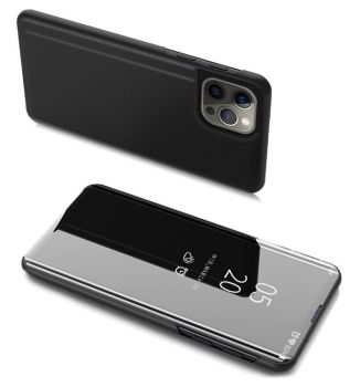 POWERTECH θήκη Clear View MOB-1664 για iPhone 13/13 Pro, μαύρη - Mobile cases