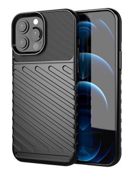 POWERTECH Θήκη Thunder MOB-1695 για iPhone 13 Pro Max, μαύρη - Mobile cases