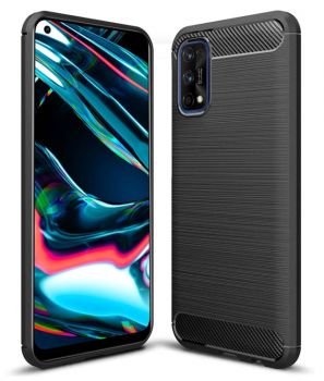POWERTECH Θήκη Carbon MOB-1696 για Realme 7 Pro, μαύρη - Mobile cases