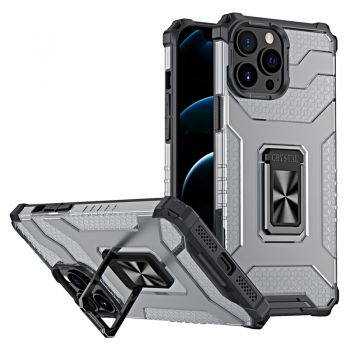 POWERTECH Θήκη Crystal Ring MOB-1700 για iPhone 13 Pro, μαύρη - Mobile cases