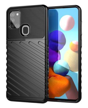 POWERTECH Θήκη Thunder MOB-1704 για Samsung A21S, μαύρο - Mobile cases