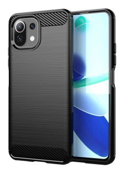 POWERTECH θήκη Carbon MOB-1713 για Xiaomi Mi 11 Lite 5G, μαύρη - Mobile cases
