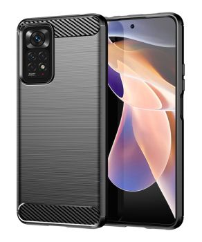 POWERTECH θήκη Carbon MOB-1731 για Xiaomi Note 11 5G/M4 Pro 5G, μαύρη - Mobile cases