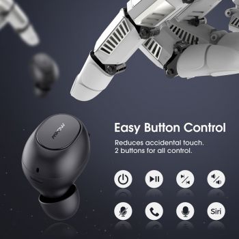 MPOW earphones με θήκη φόρτισης Mdots BH510A, True Wireless, μαύρα - Earphones - Bluetooth