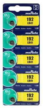MURATA Αλκαλικές μπαταρίες LR41 MR-LR41, 1.5V, 5τμχ - Alkaline / Rechargeable batteries
