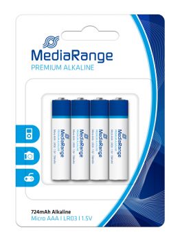 MEDIARANGE Premium αλκαλικές μπαταρίες AAA LR03, 1.5V, 4τμχ - Alkaline / Rechargeable batteries