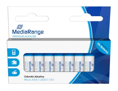 MEDIARANGE Premium Αλκαλικές μπαταρίες τύπου AAA LR03, 10τμχ - Alkaline / Rechargeable batteries
